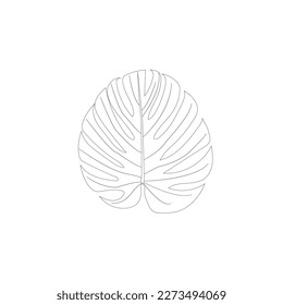 A beautiful mantra leaf outline art