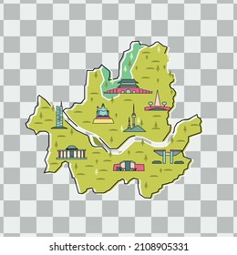 a beautiful map design of the city of seoul, the city that became the benchmark of eastern region entertainment