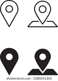 Hermoso diseño de ubicación de vectores de iconos de mapa 