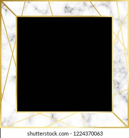Beautiful marble background with gold lines vector