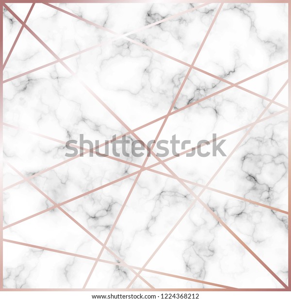 Beautiful marble background with gold lines vector