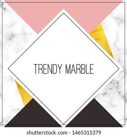 Beautiful marble with gold and pink vector template