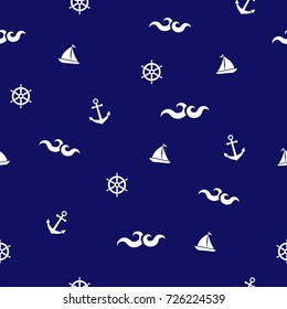 Beautiful marine seamless vector pattern