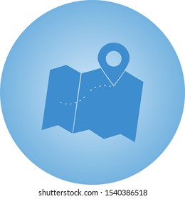 Beautiful Mark on maps Vector Glyph icon