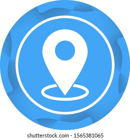Beautiful Mark Place Glyph Vector Icon