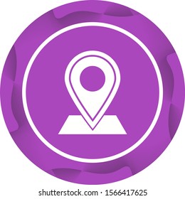 Beautiful Mark Place Glyph Vector Icon