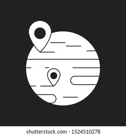Beautiful Mark places Vector Glyph icon