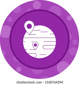 Beautiful Mark places Vector Glyph icon