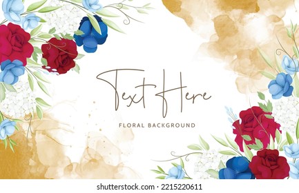 beautiful maroon and navy floral background