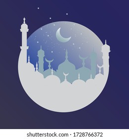 Beautiful masjid art vector template