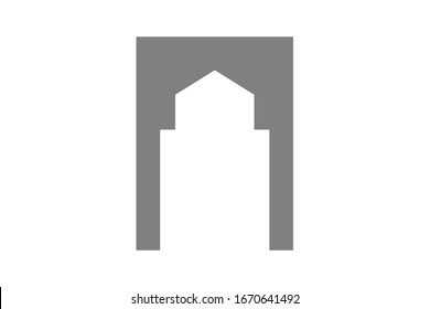 Beautiful masjid door, Creative vector illustration for Islamic Festival celebration, ramadhan, greeting card, decoration, window, background