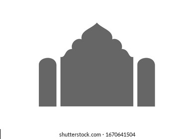 Hermosa puerta de masjid, creativa ilustración vectorial para la celebración del Festival Islámico, ramadán, tarjeta de saludo, decoración, ventana, fondo
