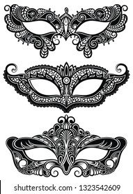 Beautiful masks of lace symbol. Mardi Gras 