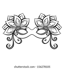 Beautiful Masquerade Mask (Vector), Patterned design