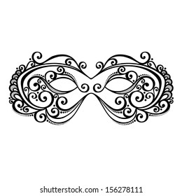 Beautiful Masquerade Mask Vector Patterned Design Stock Vector (Royalty