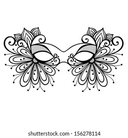 Beautiful Masquerade Mask (Vector), Patterned design