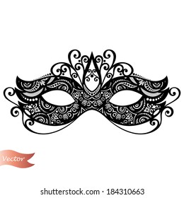 Beautiful Masquerade Mask (Vector), Patterned design