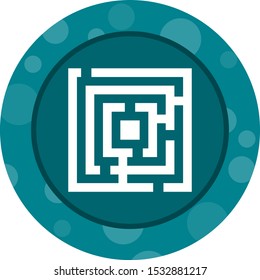 Beautiful Maze Vector Glyph icon