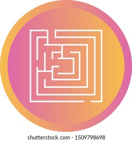 Beautiful Maze vector line icon