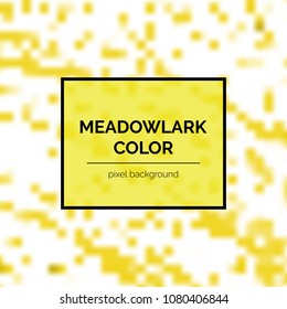 Beautiful Meadowlark Square Pixel Background. Trendy 2018 Shades of Yellow Color Creative Texture