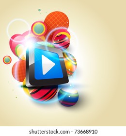 beautiful media icon eps10 background