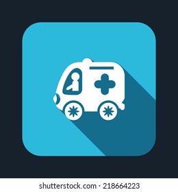 Beautiful Medical Car web icon