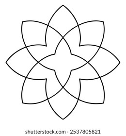 Beautiful meditation mandala vector illustration.
