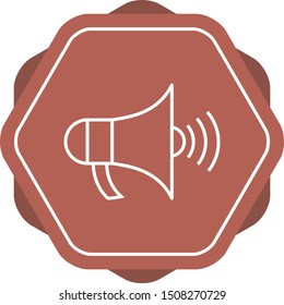 Beautiful Megaphone vector line icon