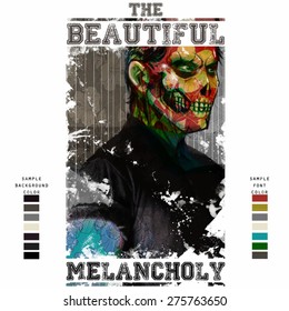 beautiful melancholy fashion shirt graphic design