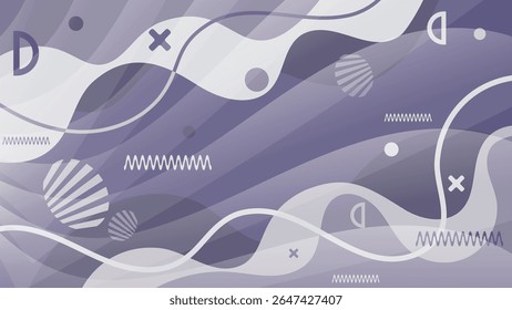 Lindo memphis estilo fundo em tons frios. Uma excelente ilustração para publicidade, cartazes, cartões postais, cartões de visita, atributos corporativos e seus outros projetos. Vetor.