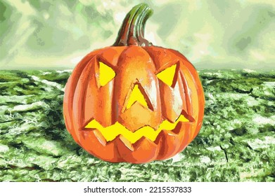 beautiful and menacing halloween pumpkin