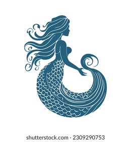 beautiful mermaid illustration for your design