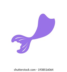 Beautiful mermaid tail vector Ocean mermaid tail design Isolated on white background