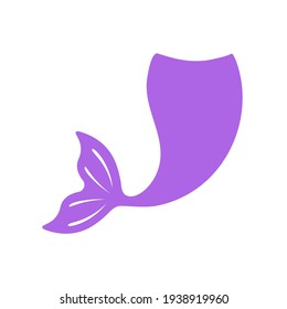 Beautiful mermaid tail vector Ocean mermaid tail design Isolated on white background