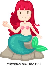 Beautiful mermaid vector illustration