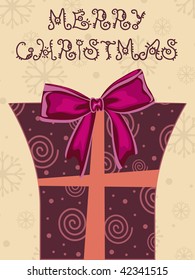 beautiful merry christmas background, vector illustration