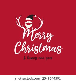 Beautiful merry Christmas banner design typography design