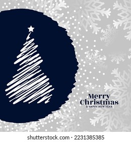 Beautiful Merry Christmas festival elegant background design vector