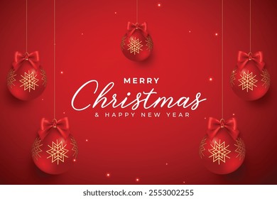 Beautiful Merry Christmas Greeting Card Template in 8K