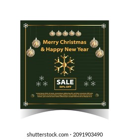Beautiful Merry Christmas Sale Social Media Post