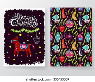Beautiful Merry Christmas template. Creative design for postcards, covers, catalogs, advertisements, posters, magazine pages. 