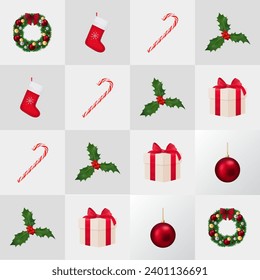 Beautiful Merry Christmas tile pattern