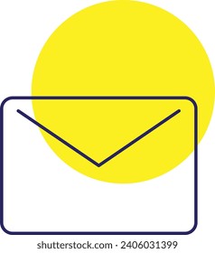 Beautiful message  icon yellow background design shape vector
