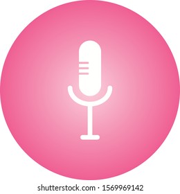 Beautiful Mic Glyph Vector Icon