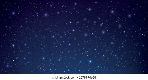 Beautiful milky way galaxy background with nebula cosmos. Stardust in deep universe and bright shining stars in universe. Vector illustration.