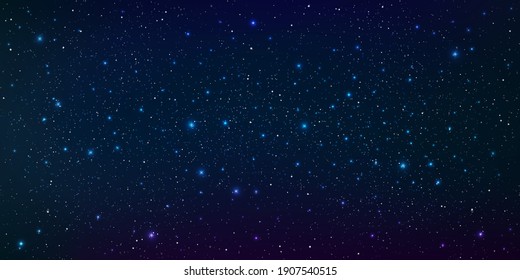 Beautiful milky way galaxy background with nebula cosmos. Stardust in deep universe and bright shining stars in universe. Vector illustration.