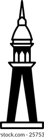 Beautiful Minaret Silhouette for Religious Art Designs