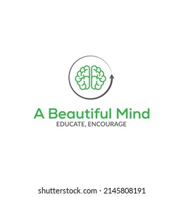 A beautiful mind, fresh mind logo design template