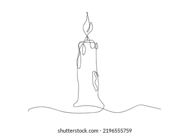 Hermoso vector de diseño de velas de línea continua mínima