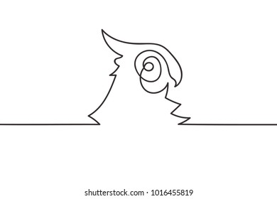 Beautiful minimal continuous line owl design vector